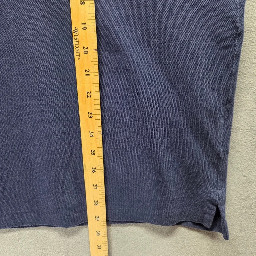Polo Ralph Lauren Big Pony #3 Polo Shirt Large Navy Blue White Colorblock Preppy